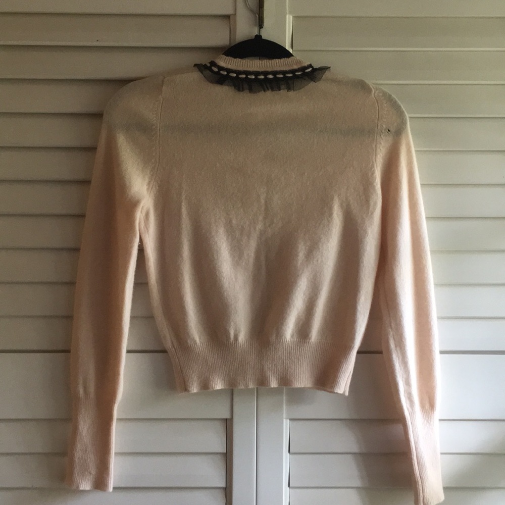 Nanette Lepore Cashmere XS Sweater Pink buttons - Picture 6 of 7